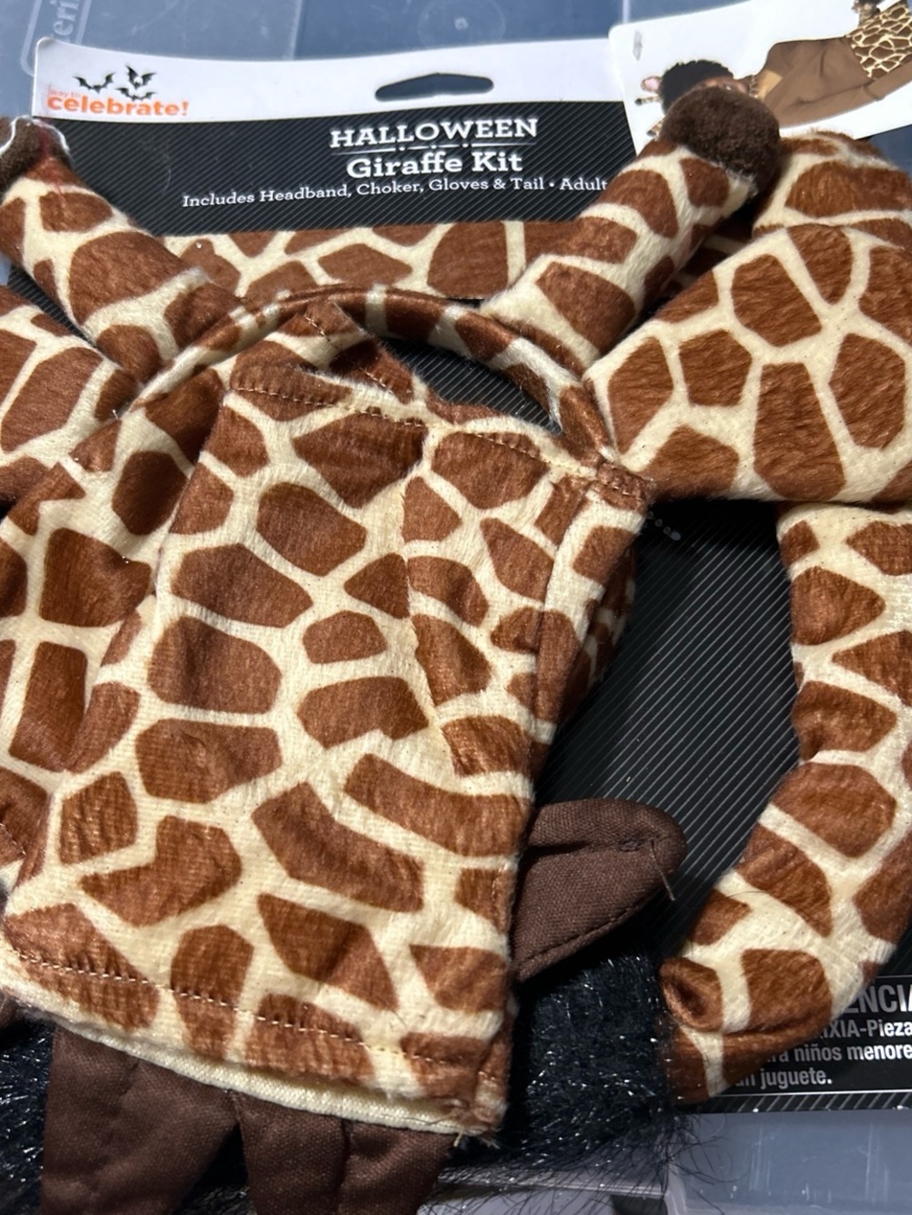 Brown Giraffe-Print Halloween Headband & Accessory Kit